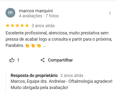 Depoimentos de clientes - Oftalmologia em Rio Preto
